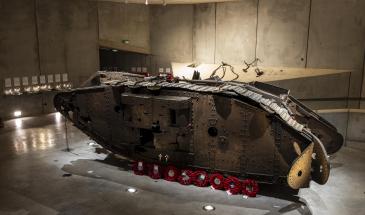 Le tank de Flesquières au Centre d'Interprétation CAMBRAI TANK 1917