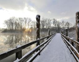 Marais de Fretin pendant l'hiver